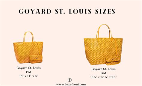 goyard saint louis tote pm vs gm|Goyard st louis size comparison.